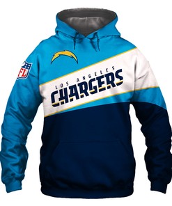 Los Angeles Chargers 3D All Over Print Zip Hoodie Printful