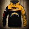Los Angeles Chargers 3D Skull All Over Print Pullover Hoodie For Fans