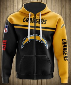 Los Angeles Chargers 3D Skull All Over Print Pullover Hoodie For Fans