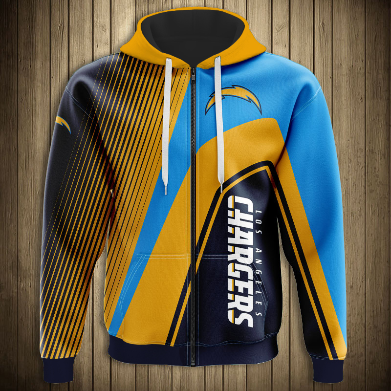 Los Angeles Chargers 3D Zip Hoodie Pullover All Over Print Nfl