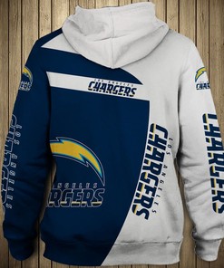 Los Angeles Chargers All Over Print Hoodie With Hooded Long Sleeve Gifts For Fans