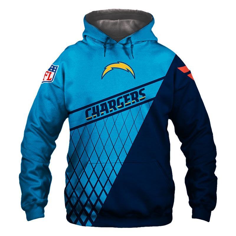 Los Angeles Chargers All Over Print Zip Hoodie Gift For Fan - All Over Print Hoodie Printful