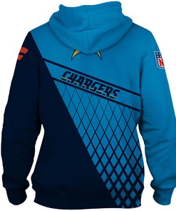 Los Angeles Chargers All Over Print Zip Hoodie Gift For Fan - All Over Print Hoodie Printful