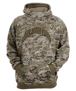 Los Angeles Chargers Army Graphic All Over Print Zip Hoodie Pullover Gift For Fans