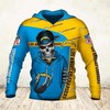 Los Angeles Chargers Cute Death All Over Print Zip Hoodie Gifts For Fans