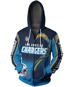 Los Angeles Chargers Cute Flame Balls Graphic All Over Print Zip Hoodie Gifts For Fans