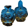 Los Angeles Chargers Halloween Pumpkin Skull Print All Over Print Zip Hoodie - 3D Printed Hoodies