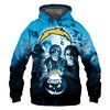 Los Angeles Chargers Horror Night All Over Print Halloween Hoodie Gift For Fans