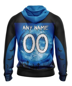 Los Angeles Chargers Horror Night Custom Name & Number 3D All Over Print Halloween Hoodie For Fans