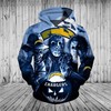 Los Angeles Chargers Horror Night Halloween 3D All Over Print Pullover Hoodie Nfl