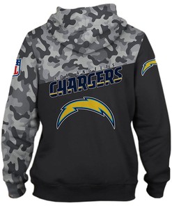 Los Angeles Chargers Military 3D All Over Print Zip Hoodie Long Sleeve New Season For Nfl Fans