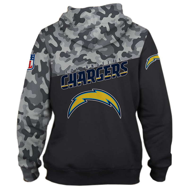 Los Angeles Chargers Military 3D All Over Print Zip Hoodie Long Sleeve New Season For Nfl Fans