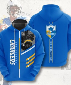 Los Angeles Chargers No 1 All Over Print Hoodie Gifts For Fans