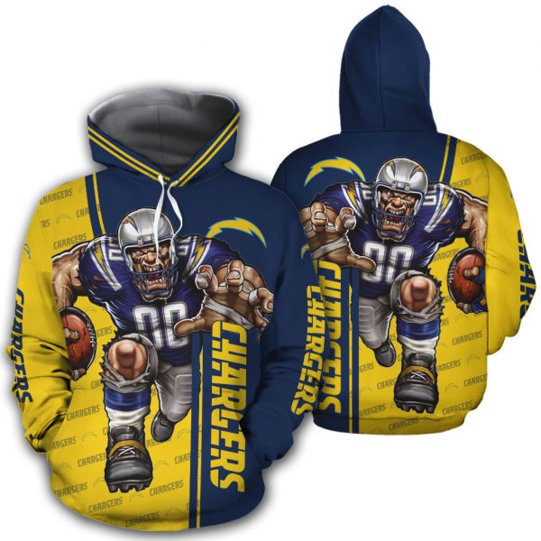 Los Angeles Chargers Ultra Cool 3D All Over Print Hoodie Gifts For Fans