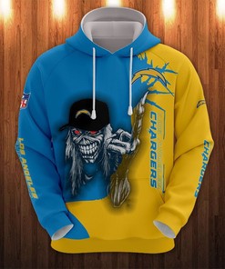 Los Angeles Chargers Ultra Death Graphic All Over Print Hoodie Gift For Halloween - 3D Print Hoodies