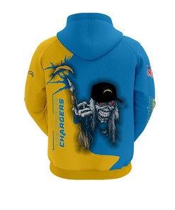 Los Angeles Chargers Ultra Death Graphic All Over Print Hoodie Gift For Halloween - 3D Print Hoodies