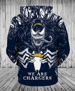 Los Angeles Chargers Venom All Over Print Pullover Hoodie 3D Gifts For Fans