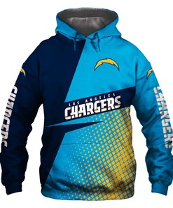 Los Angeles Chargers Zip Hoodie With Hooded Long Sleeve All Over Print For Fan