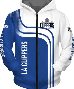 Los Angeles Clippers All Over Print 3D Zip Hoodie For Fans-Gifts For Men