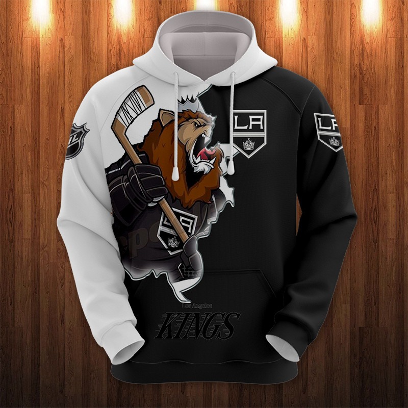 Los Angeles Kings Cartoon Graphic All Over Print Zip Hoodie For Fan