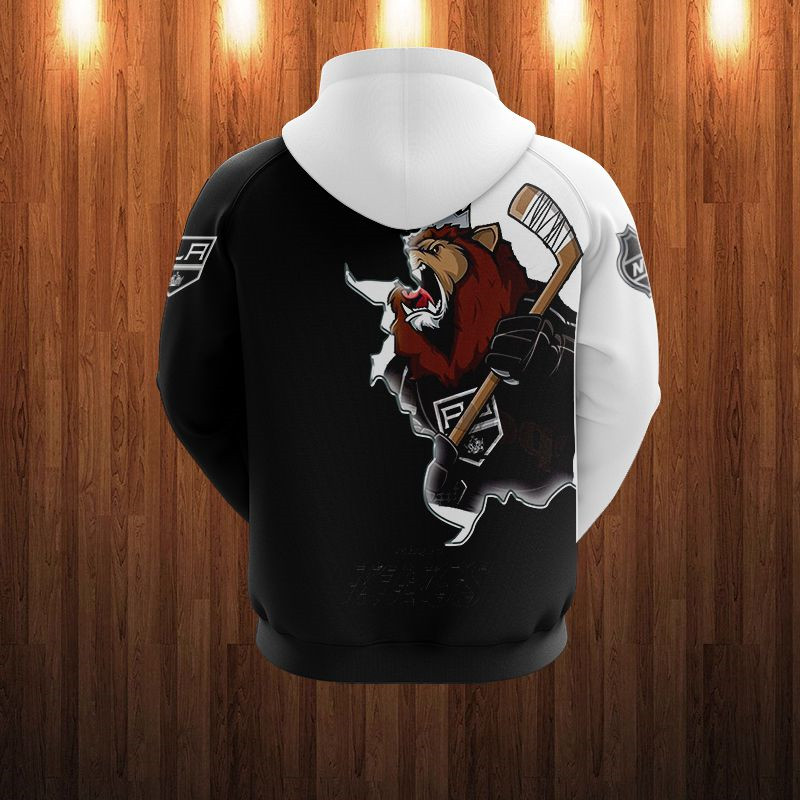 Los Angeles Kings Cartoon Graphic All Over Print Zip Hoodie For Fan