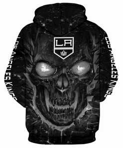 Los Angeles Kings Halloween Skulls All Over Print Hoodie 3D For Nhl Fans