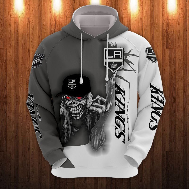 Los Angeles Kings Ultra Death Graphic All Over Print Hoodie Gift For Halloween - 3D Print Hoodie Full Size