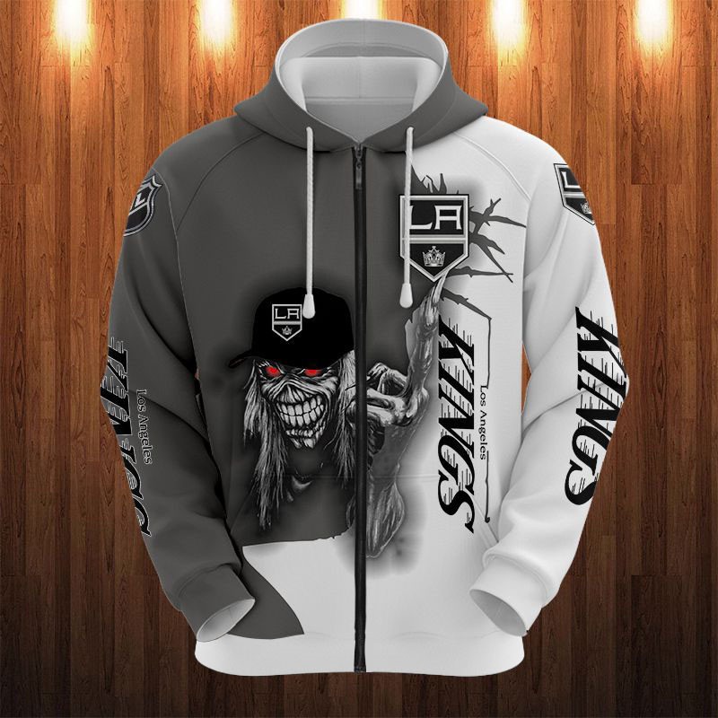 Los Angeles Kings Ultra Death Graphic All Over Print Hoodie Gift For Halloween - 3D Print Hoodie Full Size