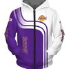 Los Angeles Lakers All Over Print Zip Hoodie For Fans - Gifts For Father'S Day