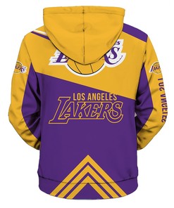 Los Angeles Lakers All Over Print Zip Hoodie For Fans Nba - Gifts For Men
