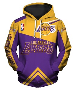 Los Angeles Lakers All Over Print Zip Hoodie For Fans Nba - Gifts For Men