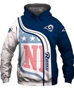 Los Angeles Rams 3D Skull All Over Print Hoodie Pullover For Nfl Fans - 3D Hoodies For Men Graphic