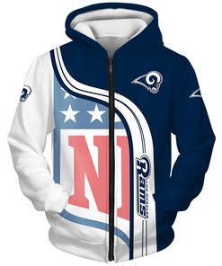 Los Angeles Rams 3D Skull All Over Print Hoodie Pullover For Nfl Fans - 3D Hoodies For Men Graphic