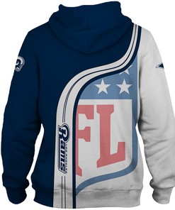 Los Angeles Rams 3D Skull All Over Print Hoodie Pullover For Nfl Fans - 3D Hoodies For Men Graphic