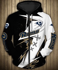 Los Angeles Rams 3D Thunder Graphic Hoodie, Perfect Gifts For Fans