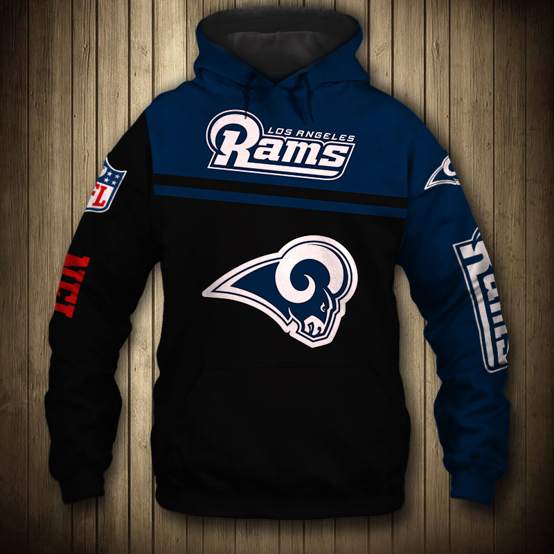 Los Angeles Rams 3D Zip Hoodie All Over Print Pullover For Fans