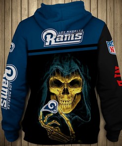 Los Angeles Rams 3D Zip Hoodie All Over Print Pullover For Fans