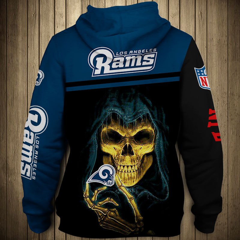 Los Angeles Rams 3D Zip Hoodie All Over Print Pullover For Fans