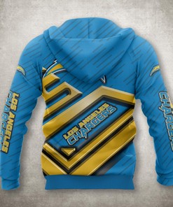 Los Angeles Rams All Over Print Zip Up Hoodie Men - Mens 3D Hoodies