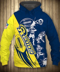 Los Angeles Rams Cartoon Player Cute All Over Print Zip Hoodie Gifts For Fans - Gifts For Father'S Day