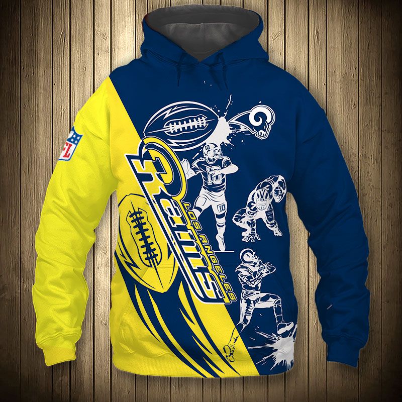 Los Angeles Rams Cartoon Player Cute All Over Print Zip Hoodie Gifts For Fans - Gifts For Father'S Day