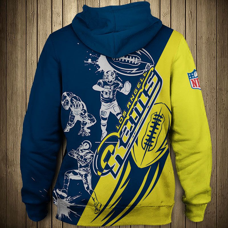 Los Angeles Rams Cartoon Player Cute All Over Print Zip Hoodie Gifts For Fans - Gifts For Father'S Day