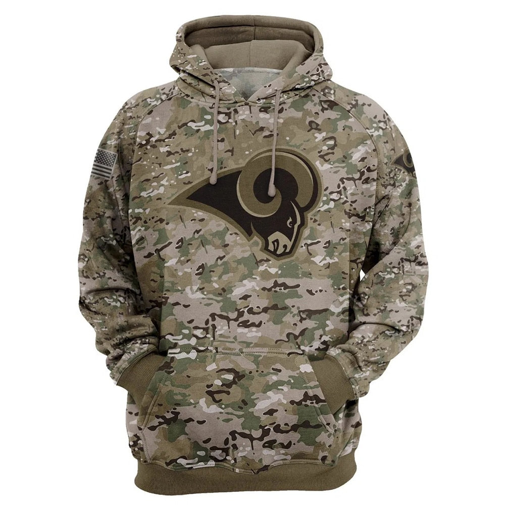 Los Angeles Rams Graphic All Over Print Zip Hoodie Pullover Gift For Fans
