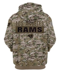 Los Angeles Rams Graphic All Over Print Zip Hoodie Pullover Gift For Fans