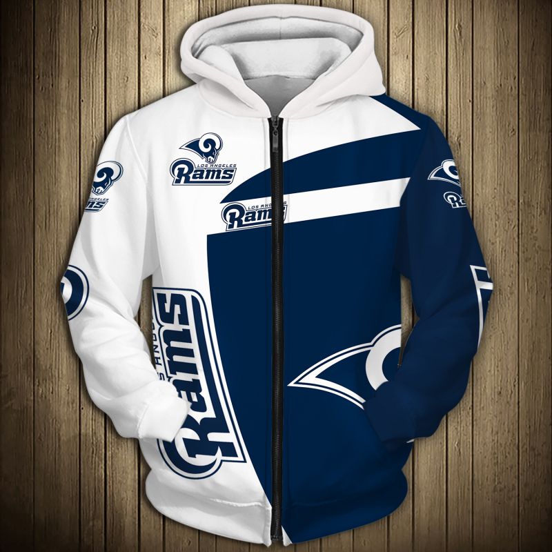 Los Angeles Rams Hooded Long Sleeve 3D All Over Print Hoodie, Perfect Gifts For Fans