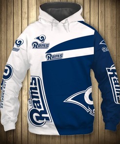Los Angeles Rams Hooded Long Sleeve 3D All Over Print Hoodie, Perfect Gifts For Fans