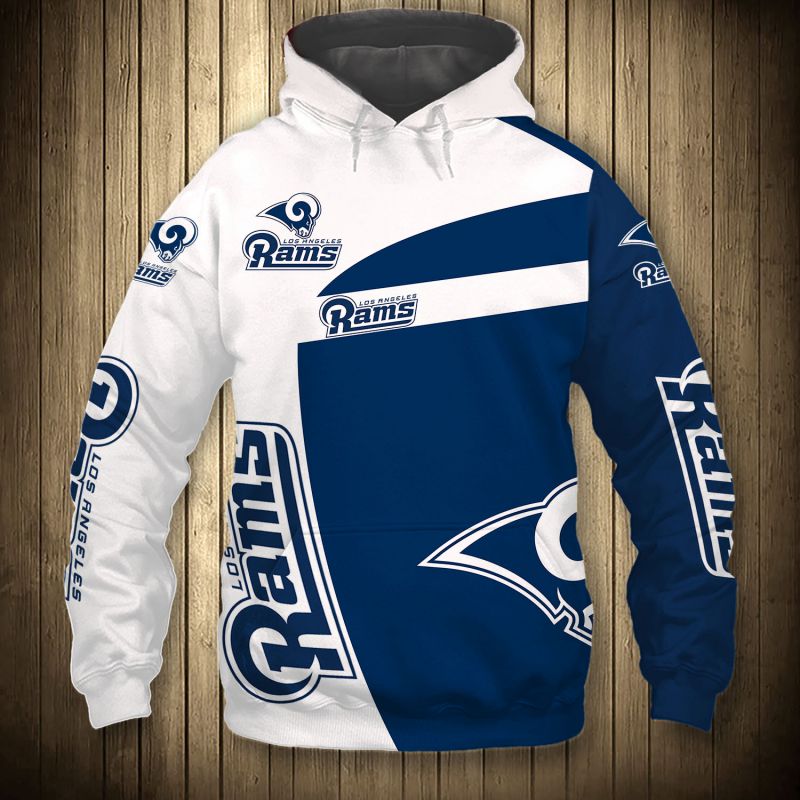 Los Angeles Rams Hooded Long Sleeve 3D All Over Print Hoodie, Perfect Gifts For Fans