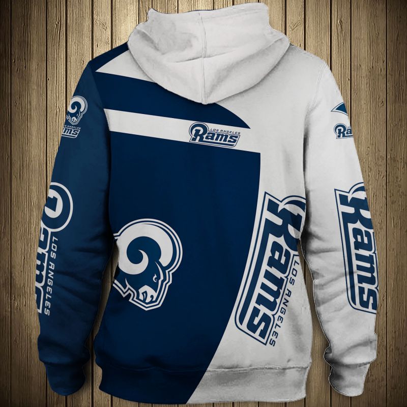 Los Angeles Rams Hooded Long Sleeve 3D All Over Print Hoodie, Perfect Gifts For Fans