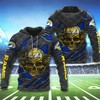 Los Angeles Rams Skull 3D Hoodie - Perfect Gift For Fans