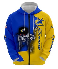 Los Angeles Rams Ultra Death Graphic 3D All Over Print Hoodie, Stand Out In The Crowd For Halloween